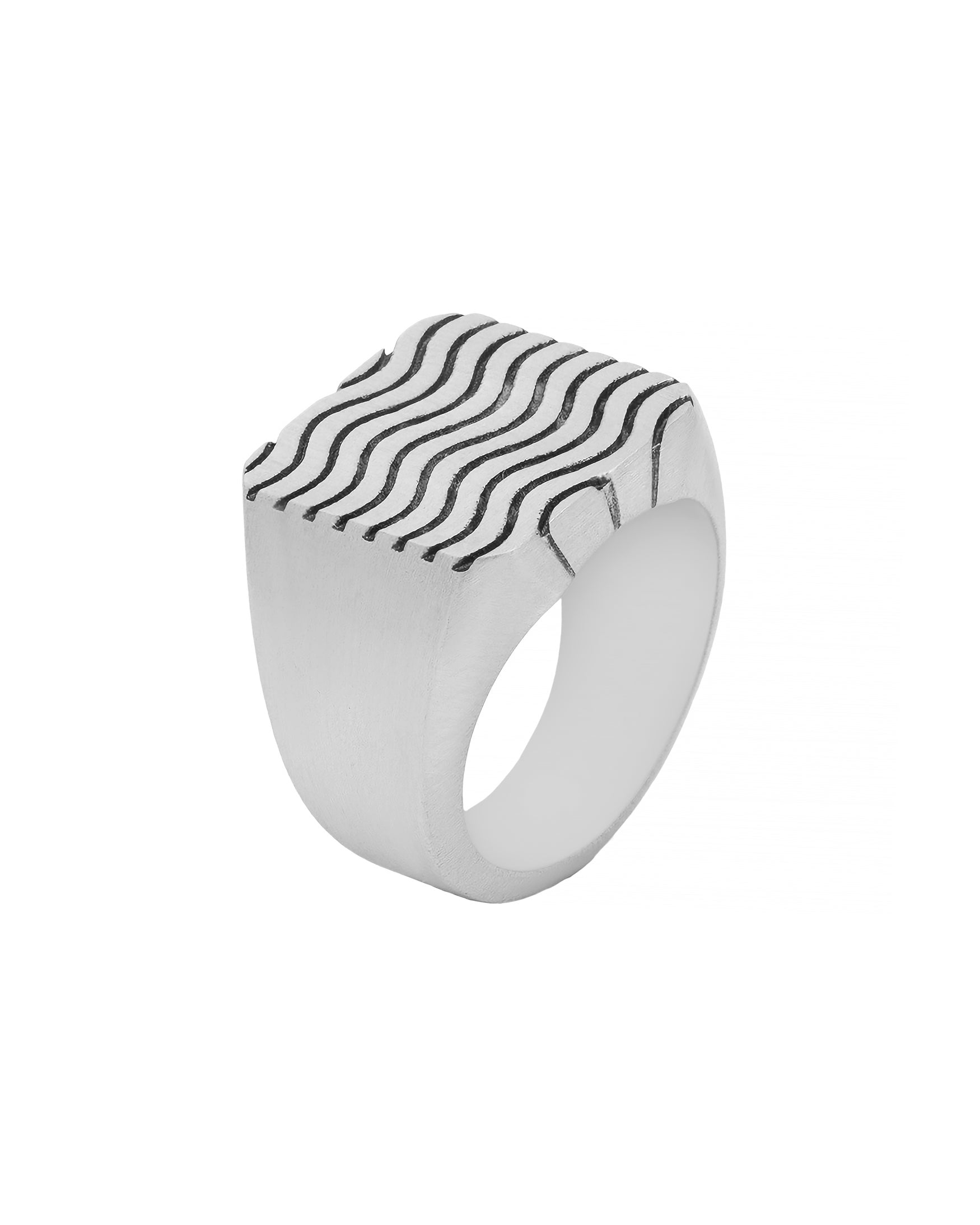 Element of Water Signet Ring Silver Alchemy inspired