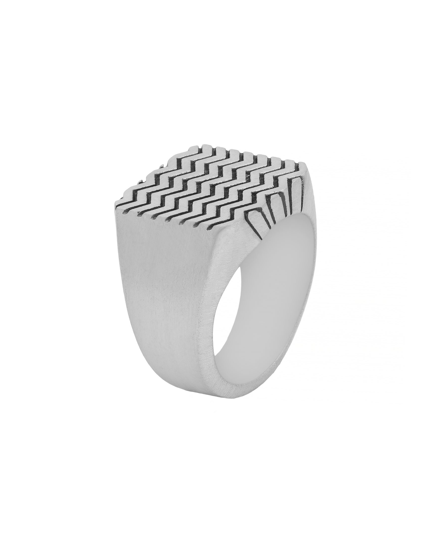 Element of Earth Signet Ring Silver Alchemy themed