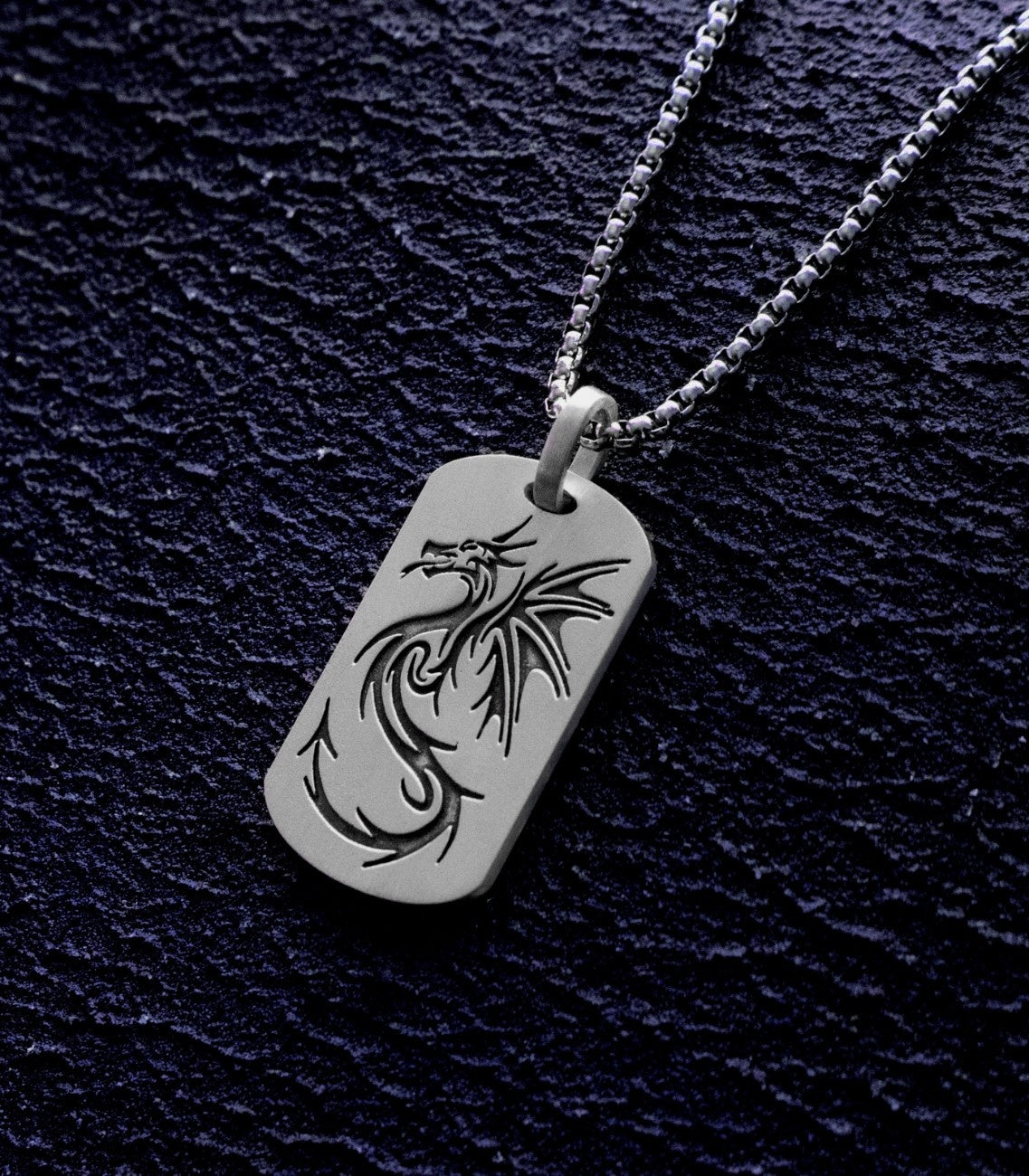 Engraved Dragon Totem Necklace for Men Gift of Strength