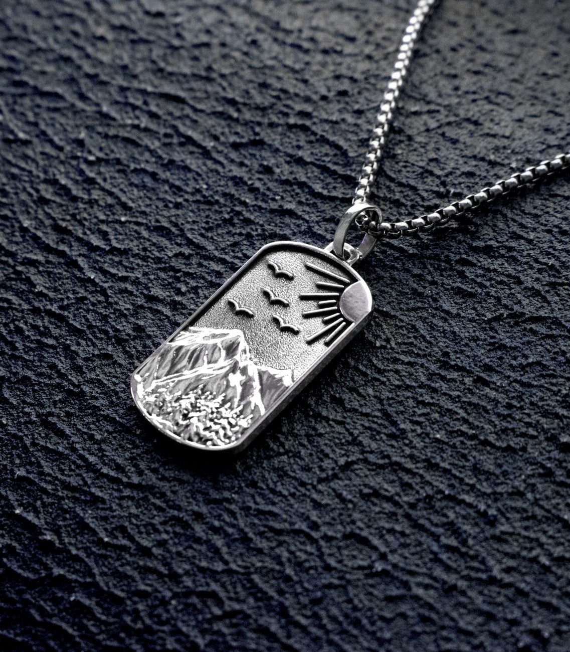 Peaks & Sun Nature Necklace Silver Southwestern Style
