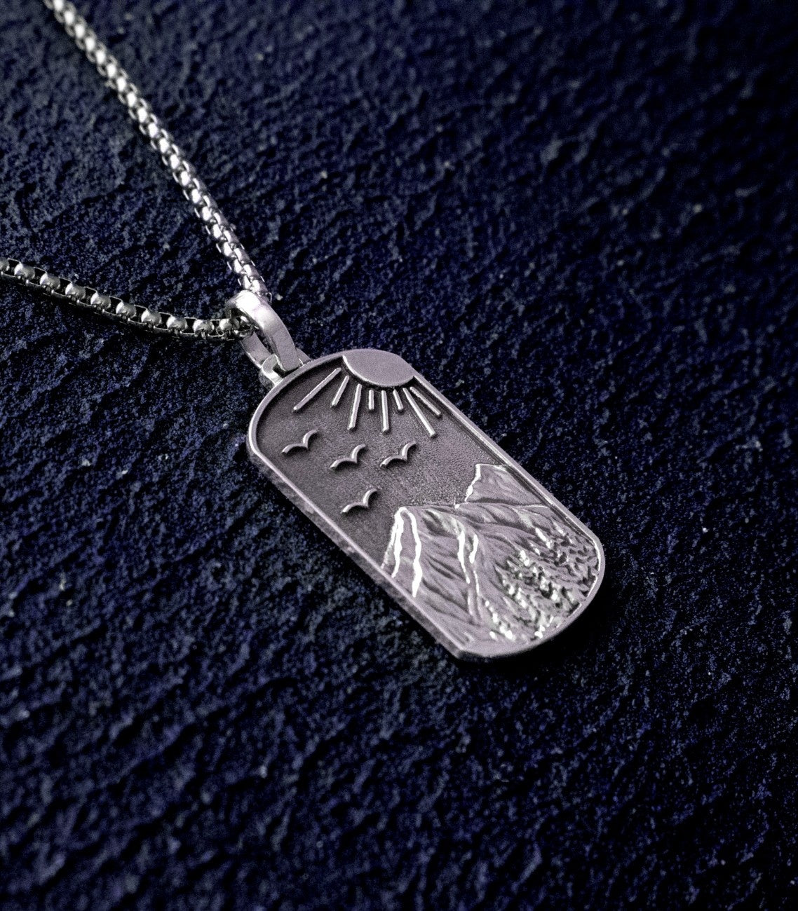 Peaks & Sun Nature Necklace Silver Southwestern Style