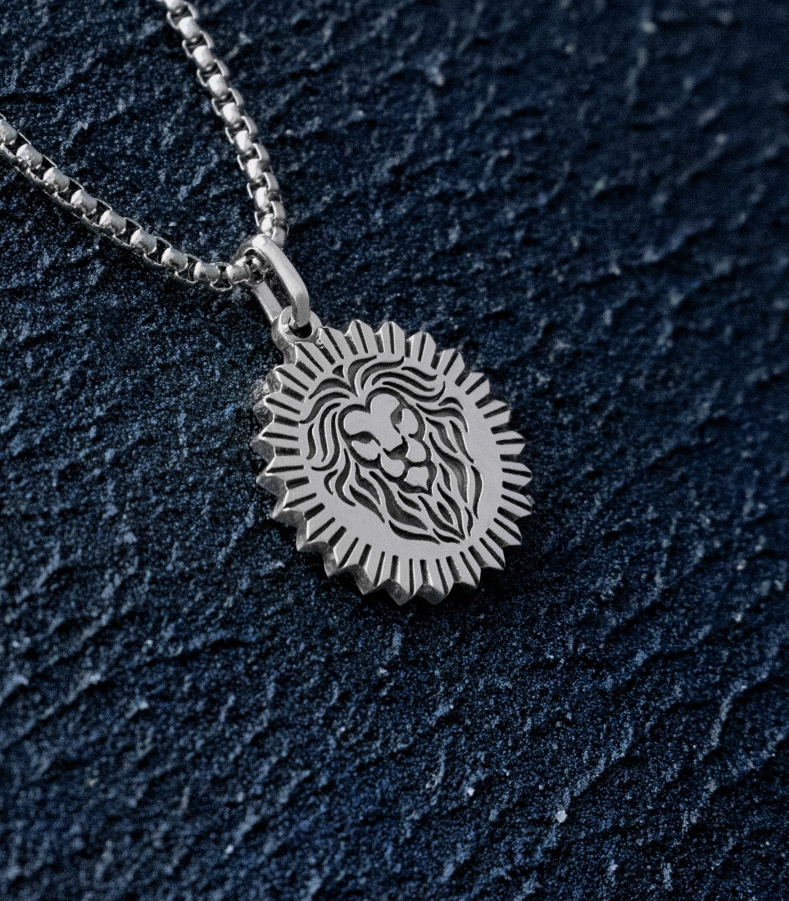 Round Sun and Leo Amulet Necklace Silver Zodiac Gift