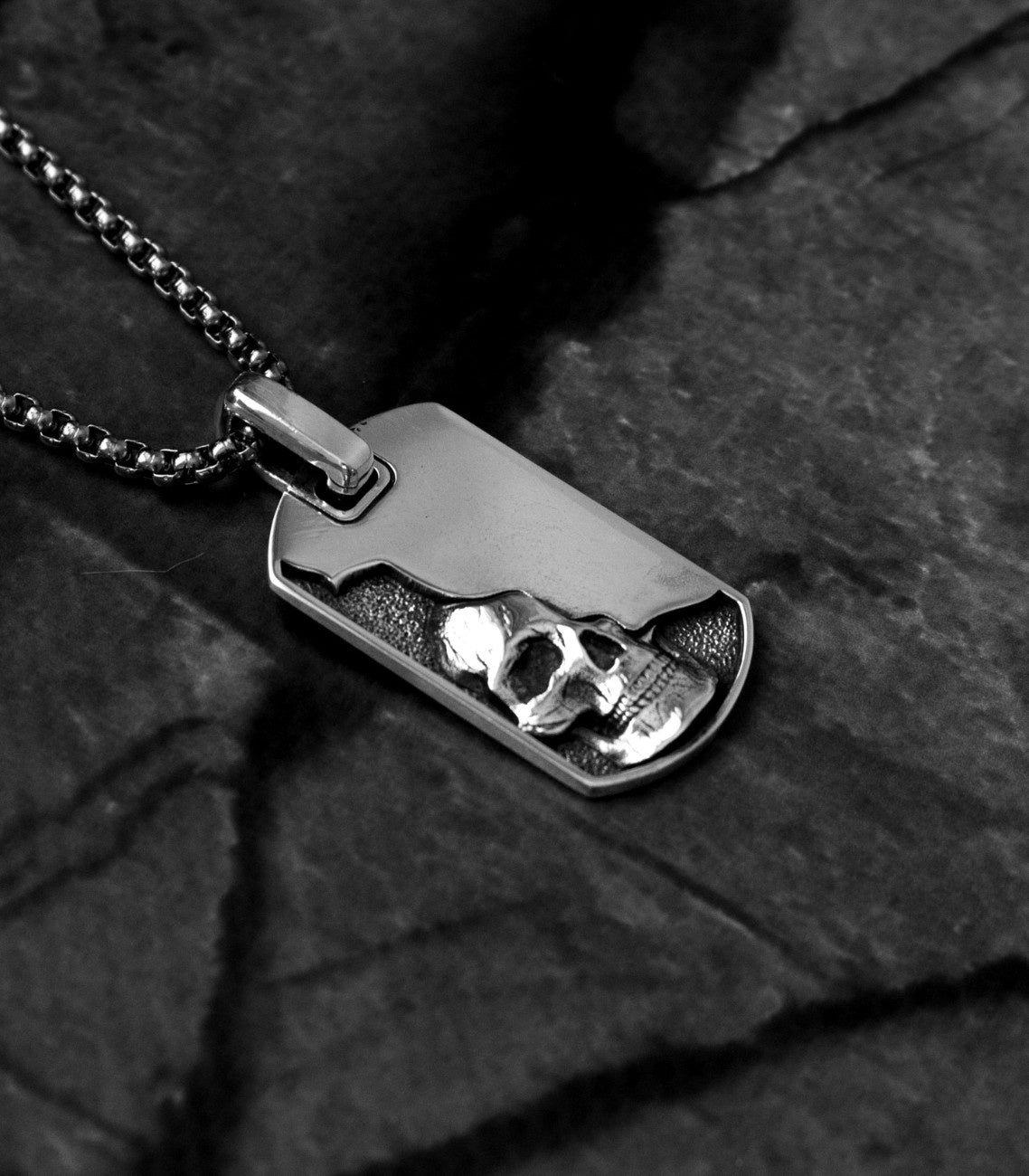 Cranium Necklace Pendant for Men Memento Mori Gift