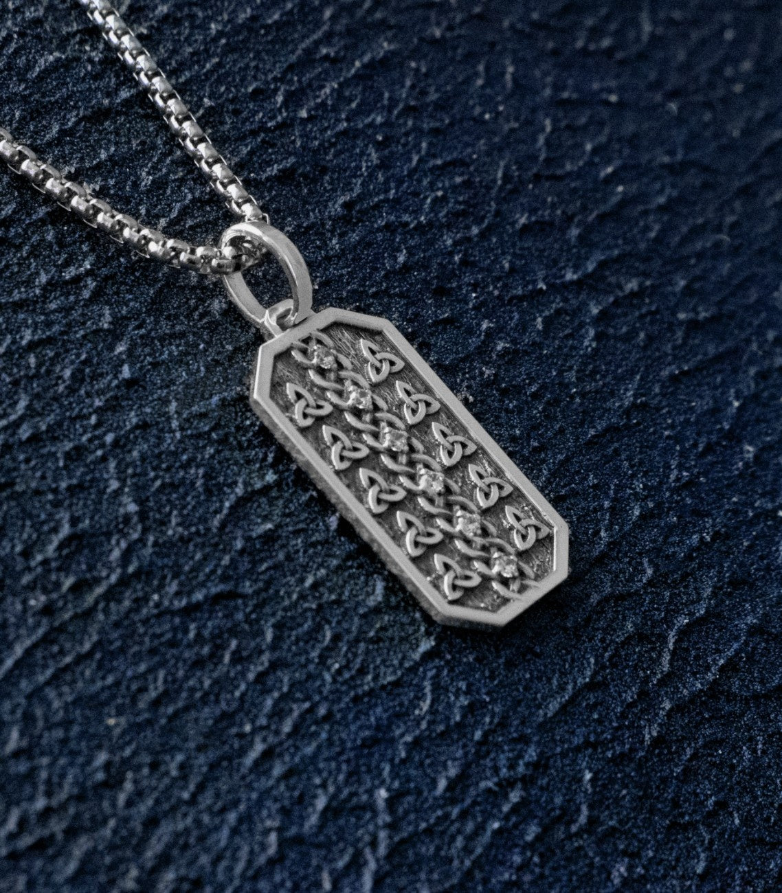 Irish knot & Trinity Silver Celtic Necklace for Men