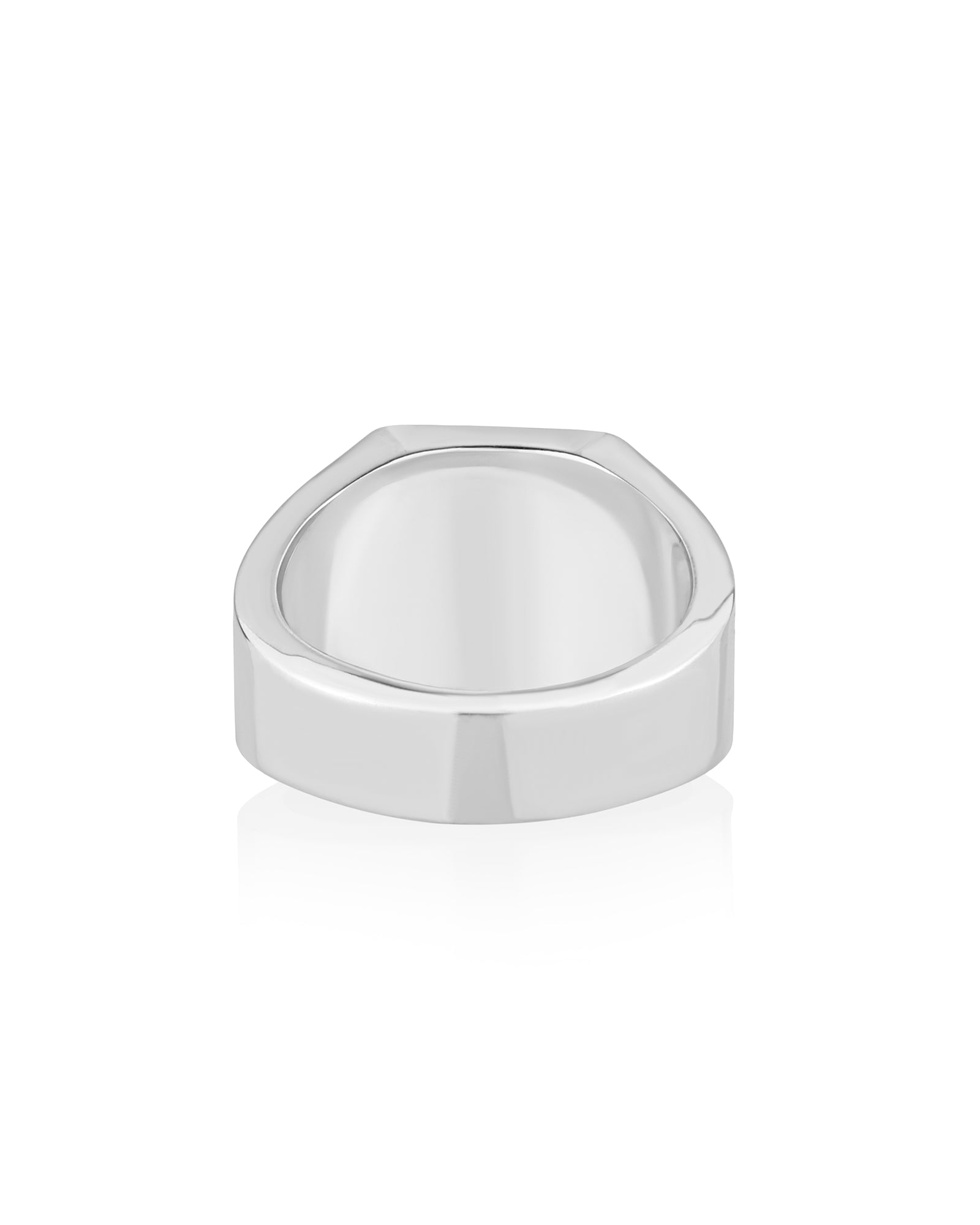 Unique Signet Ring with Polka Dot Pattern Silver 925