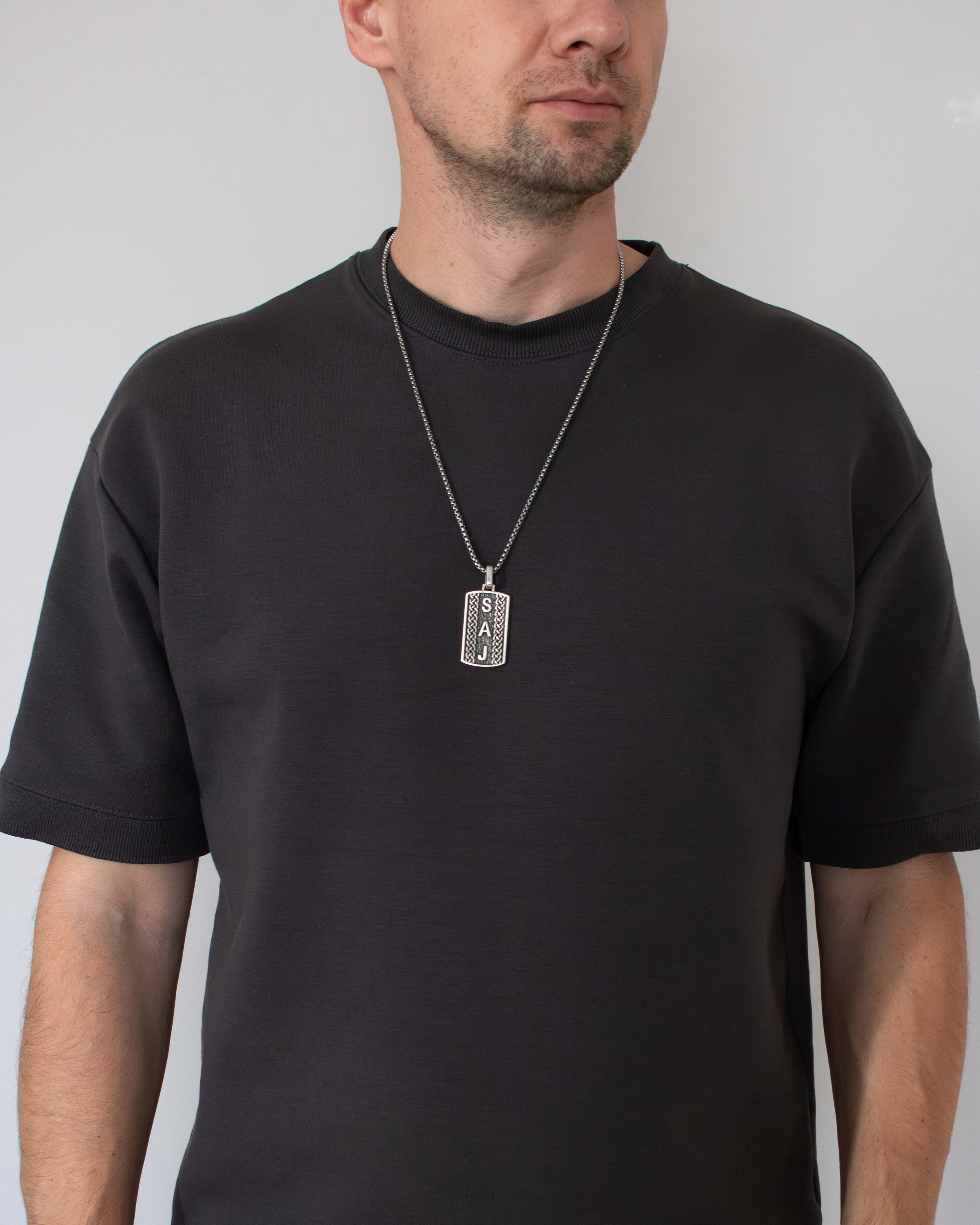 Personalized Initials Necklace with Celtic Knots Silver