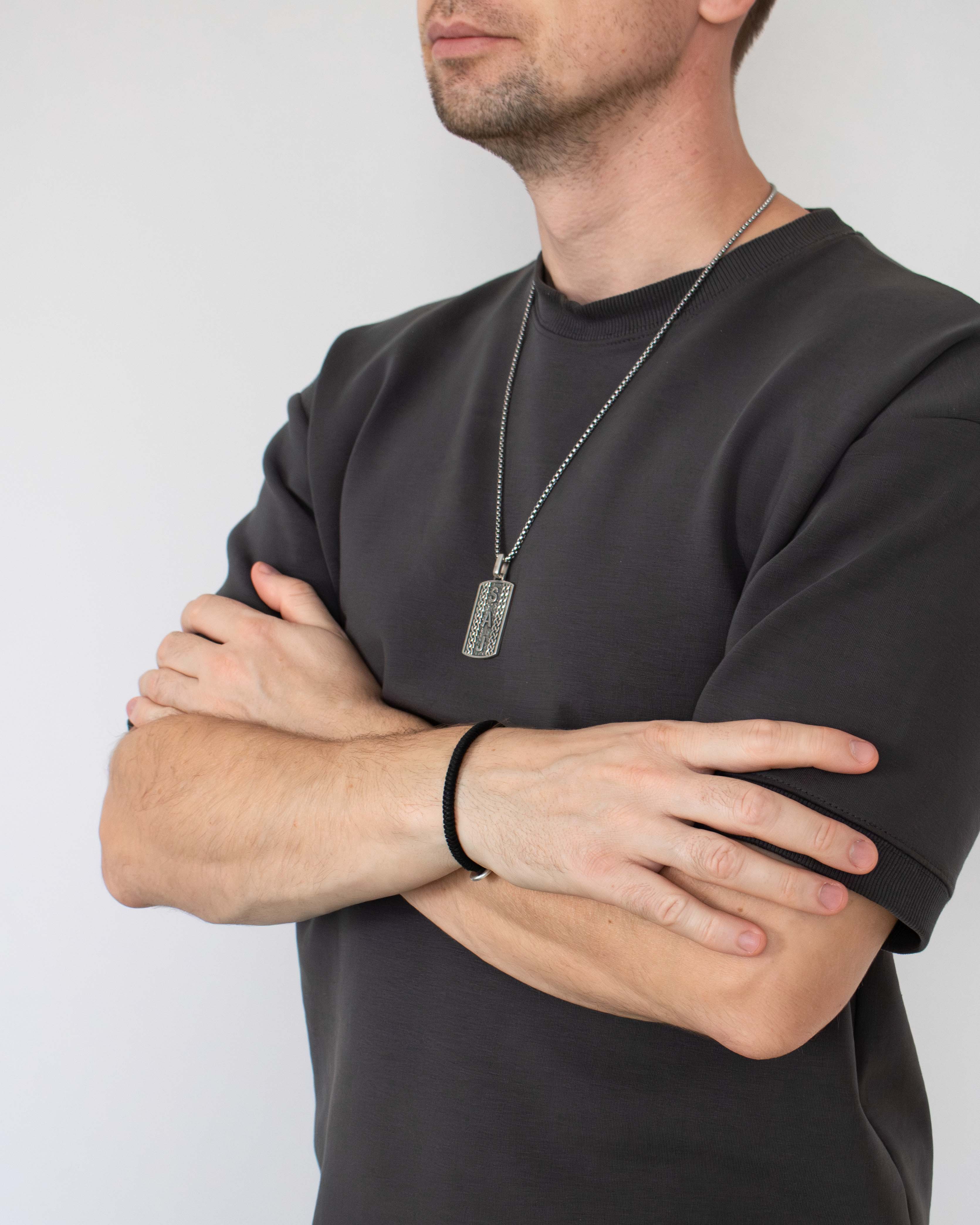 Personalized Initials Necklace with Celtic Knots Silver