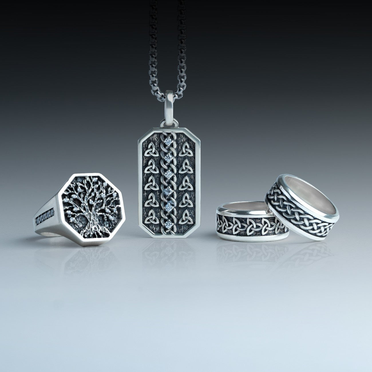 Check out the collection of all Celtic-themed jewelry for men.