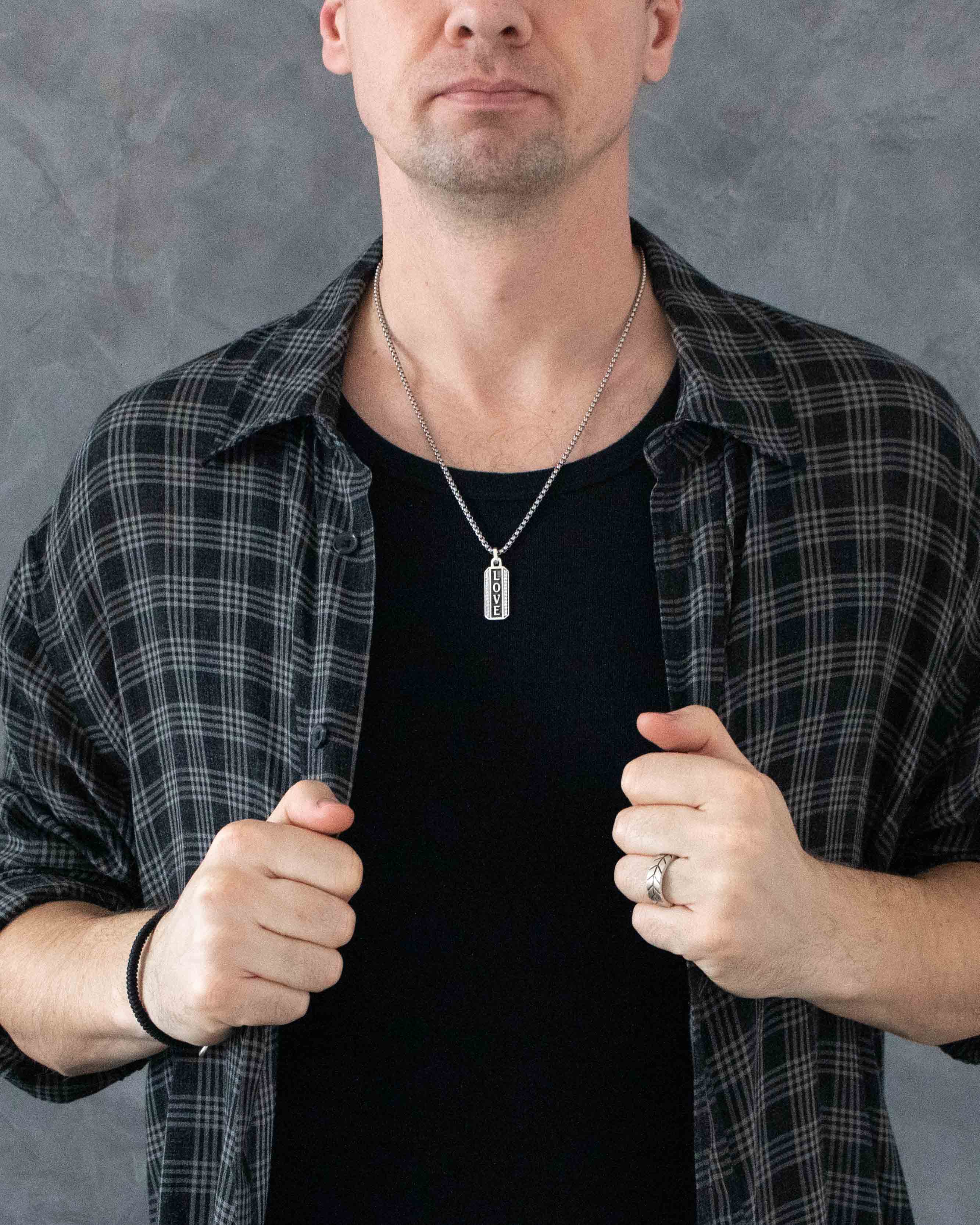 LOVE Promise Necklace with Diamonds CZ Sterling Silver