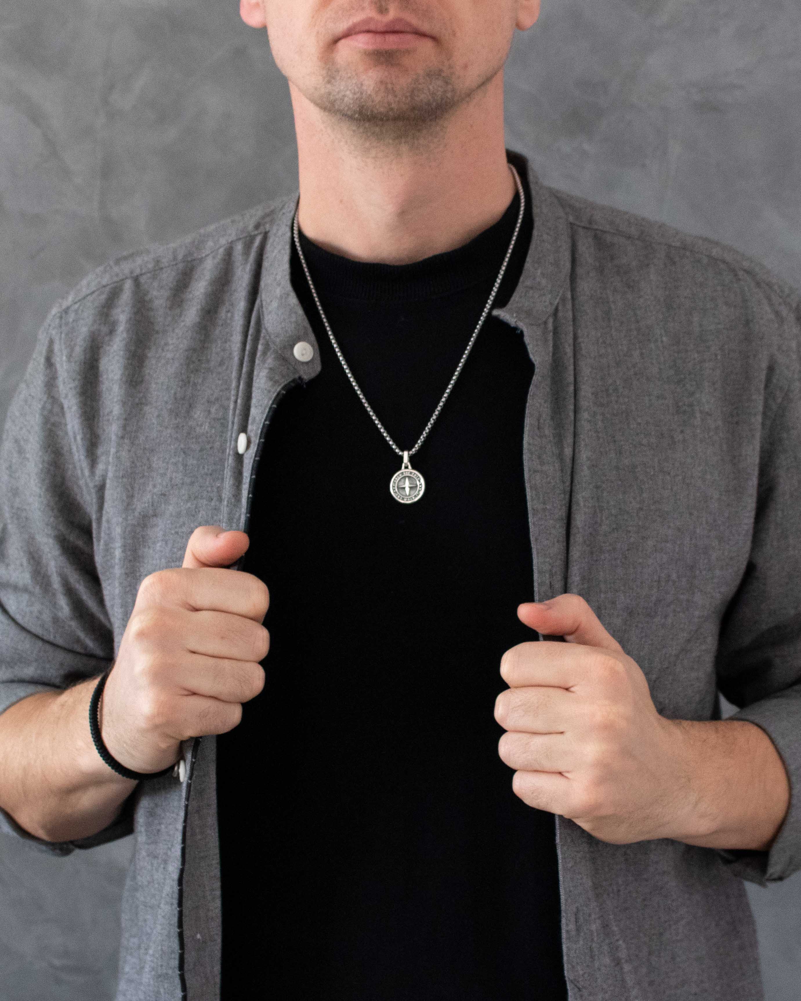 Guiding Star Motivational Disc Necklace with Message