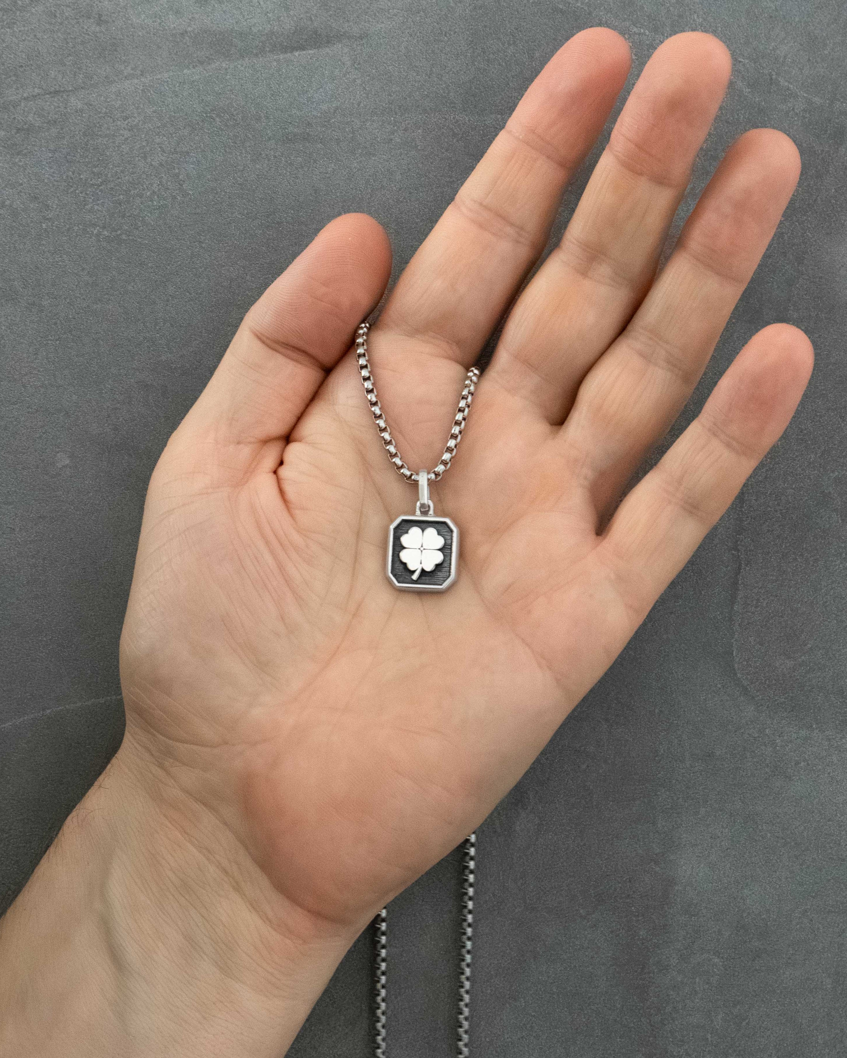 Four Leaf Clover Amulet Necklace Symbol of Luck