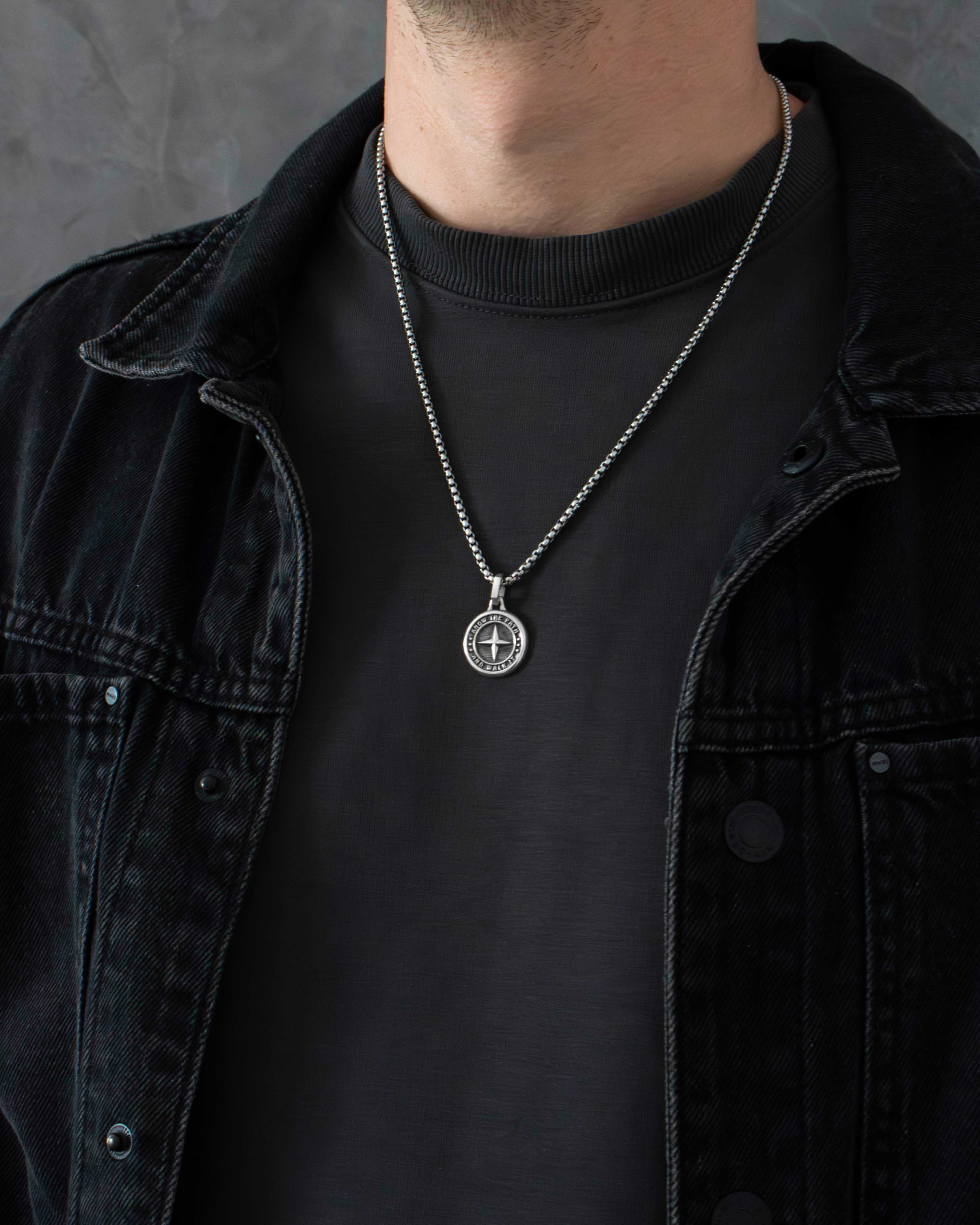 Guiding Star Motivational Disc Necklace with Message