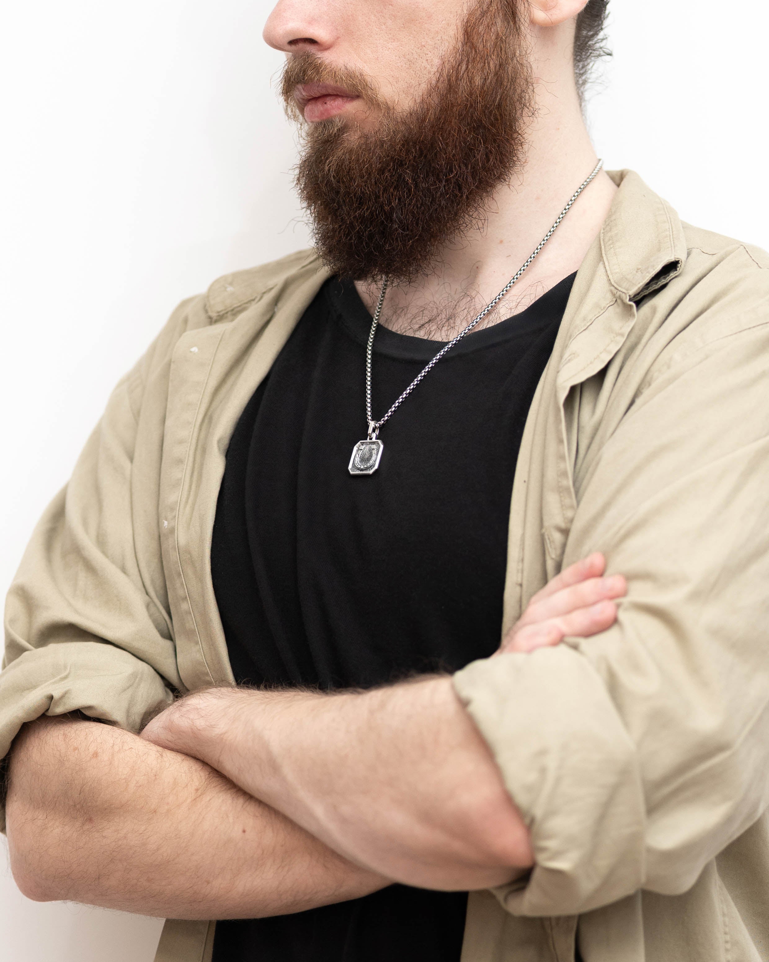 Horseshoe Pendant Silver Amulet for Luck & Prosperity