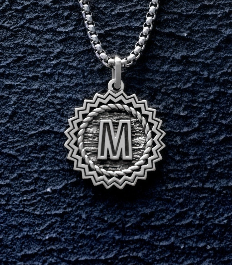 Sun and Letter Necklace for Men – Gift of Light & Legacy
