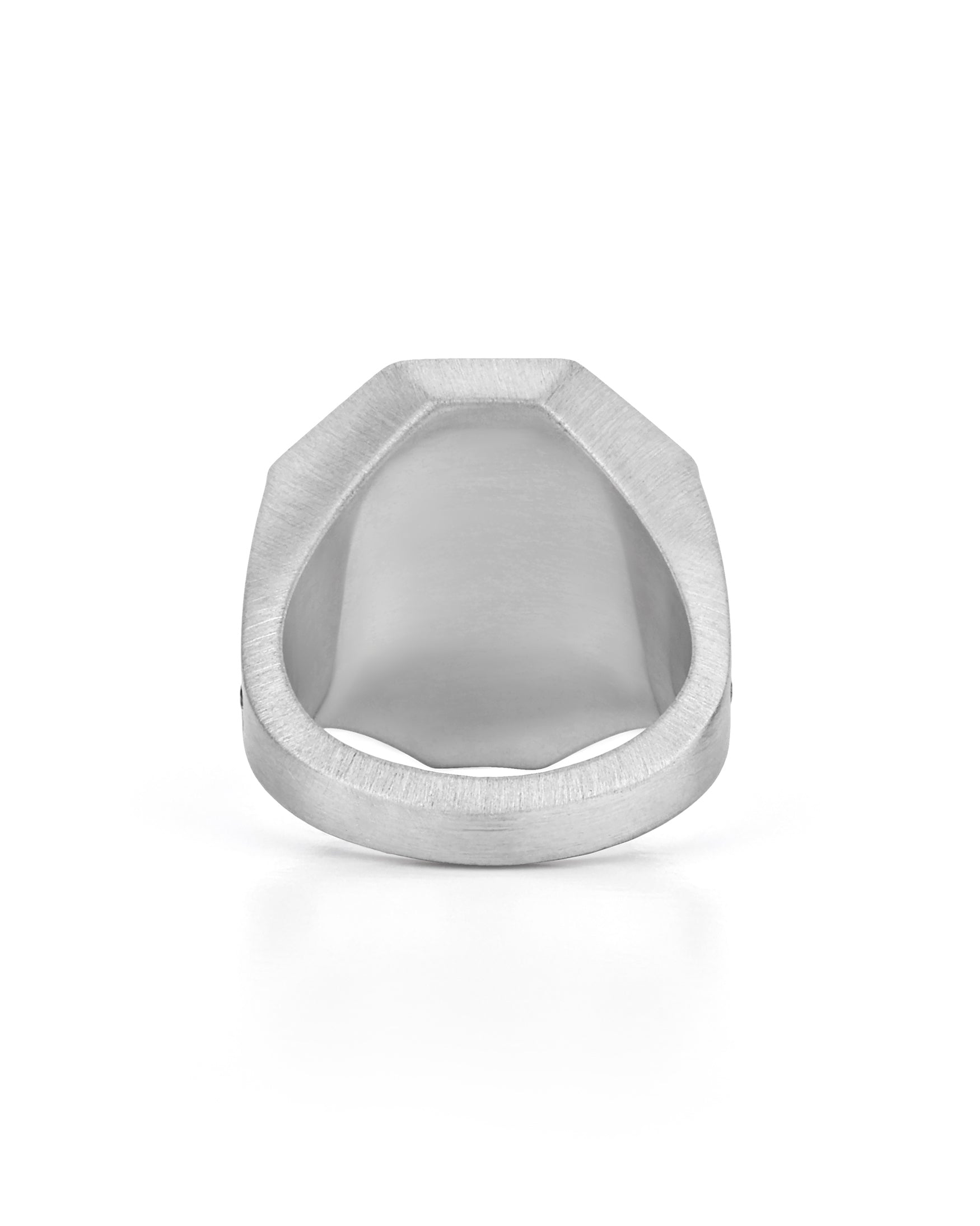 Celtic Tree of Life Octagon Signet Ring with White Gems