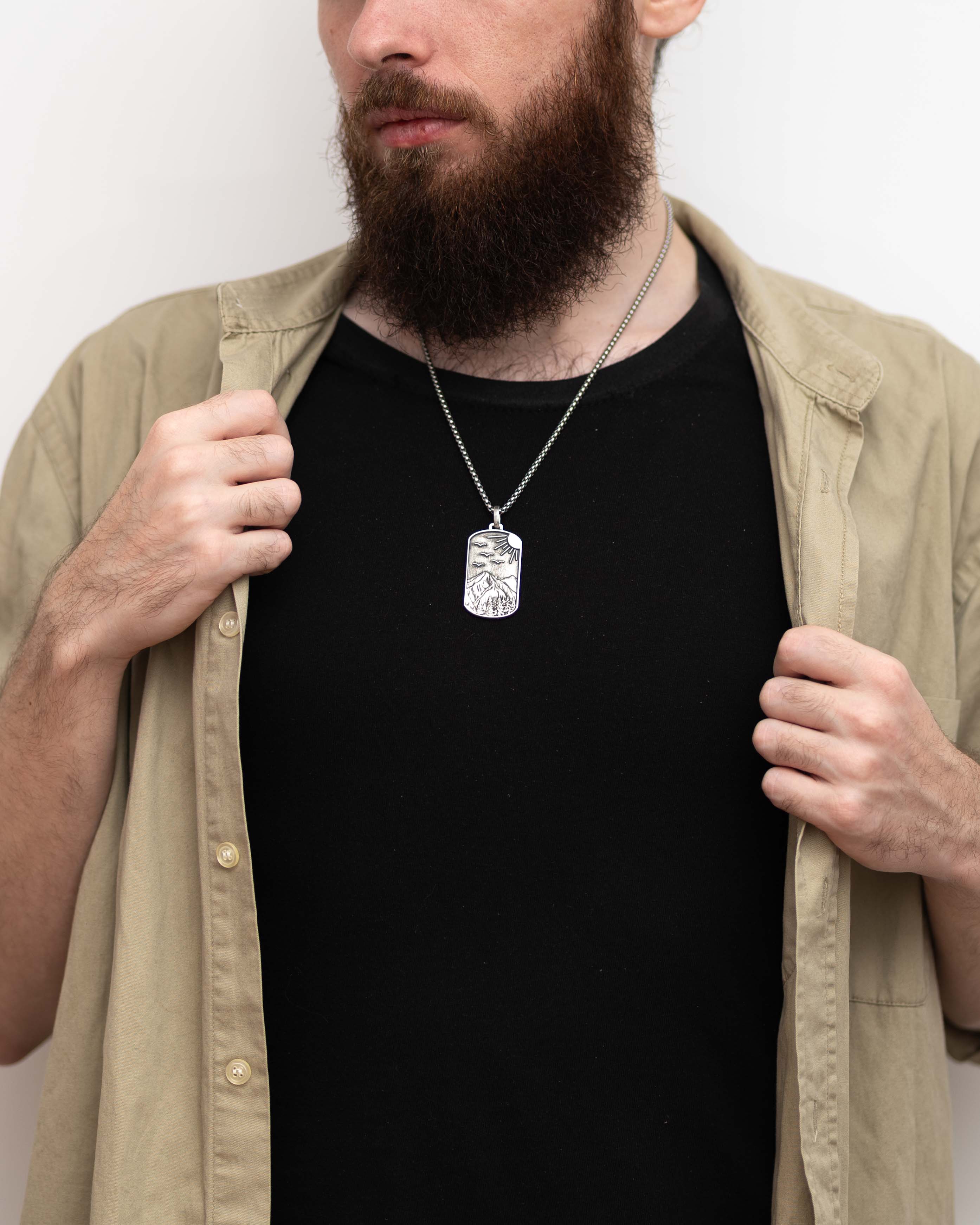 Peaks & Sun Nature Necklace Silver Southwestern Style