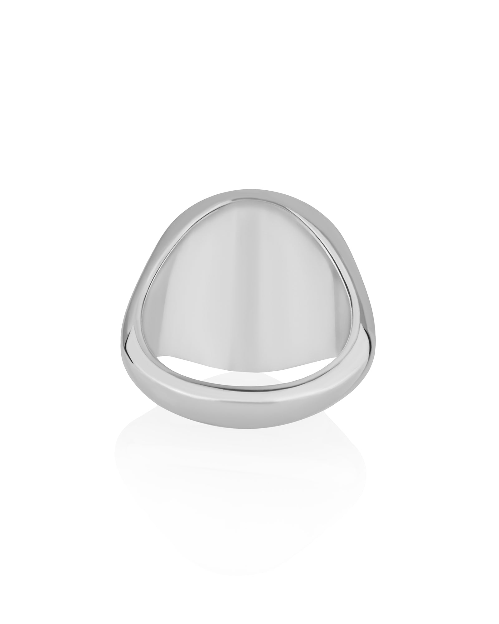 Mountain Signet Ring Round Shape Silver Signet 925