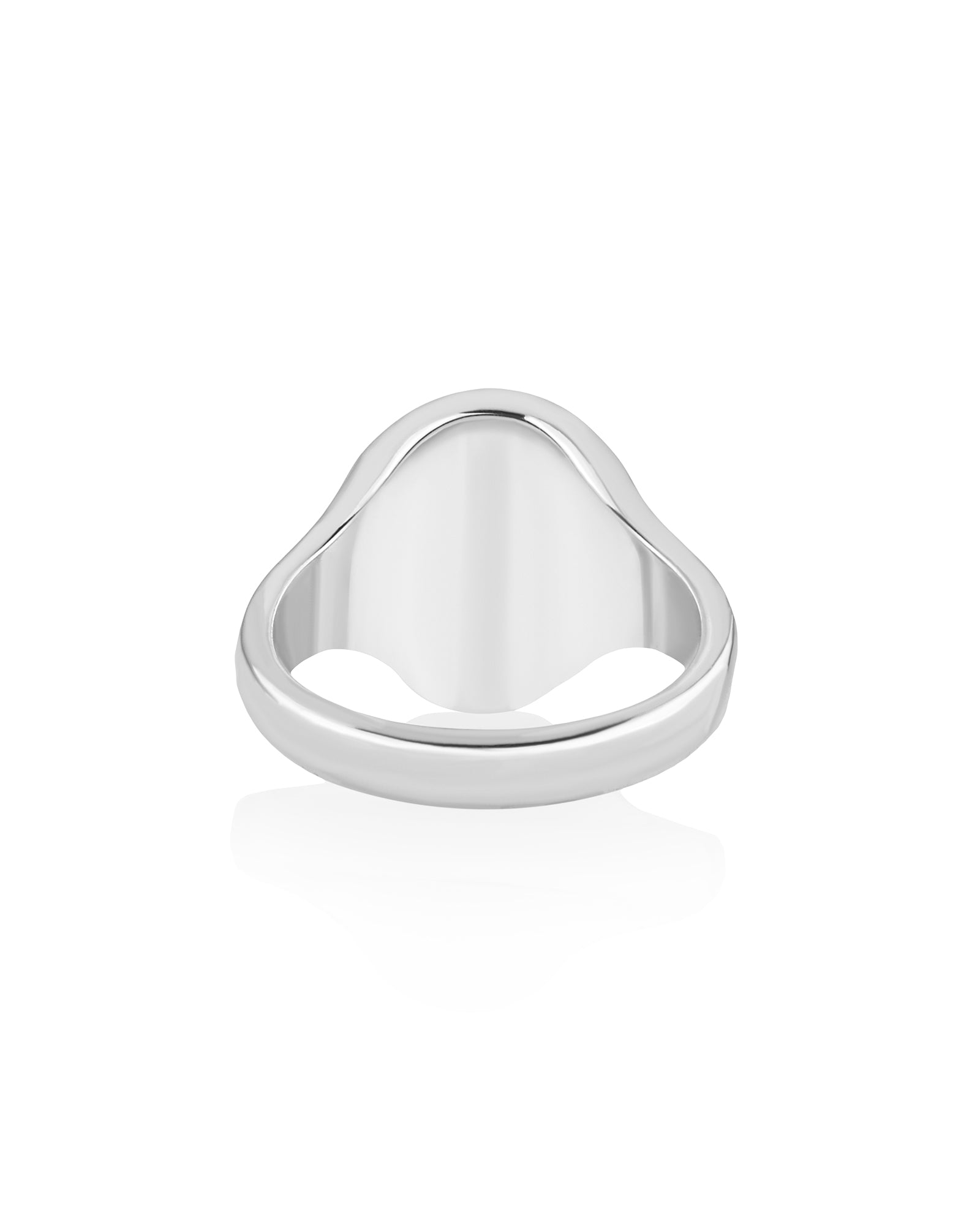 Leo Wedding Ring Nature themed Oval Signet Solid Silver