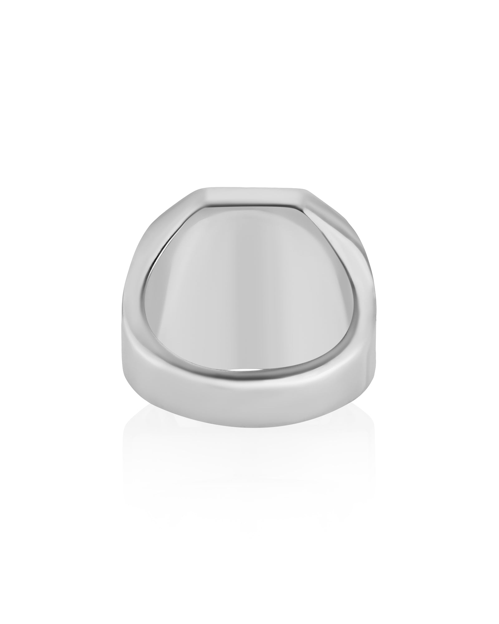 Men's X Cross Ring Signet with Garnets Sterling Silver