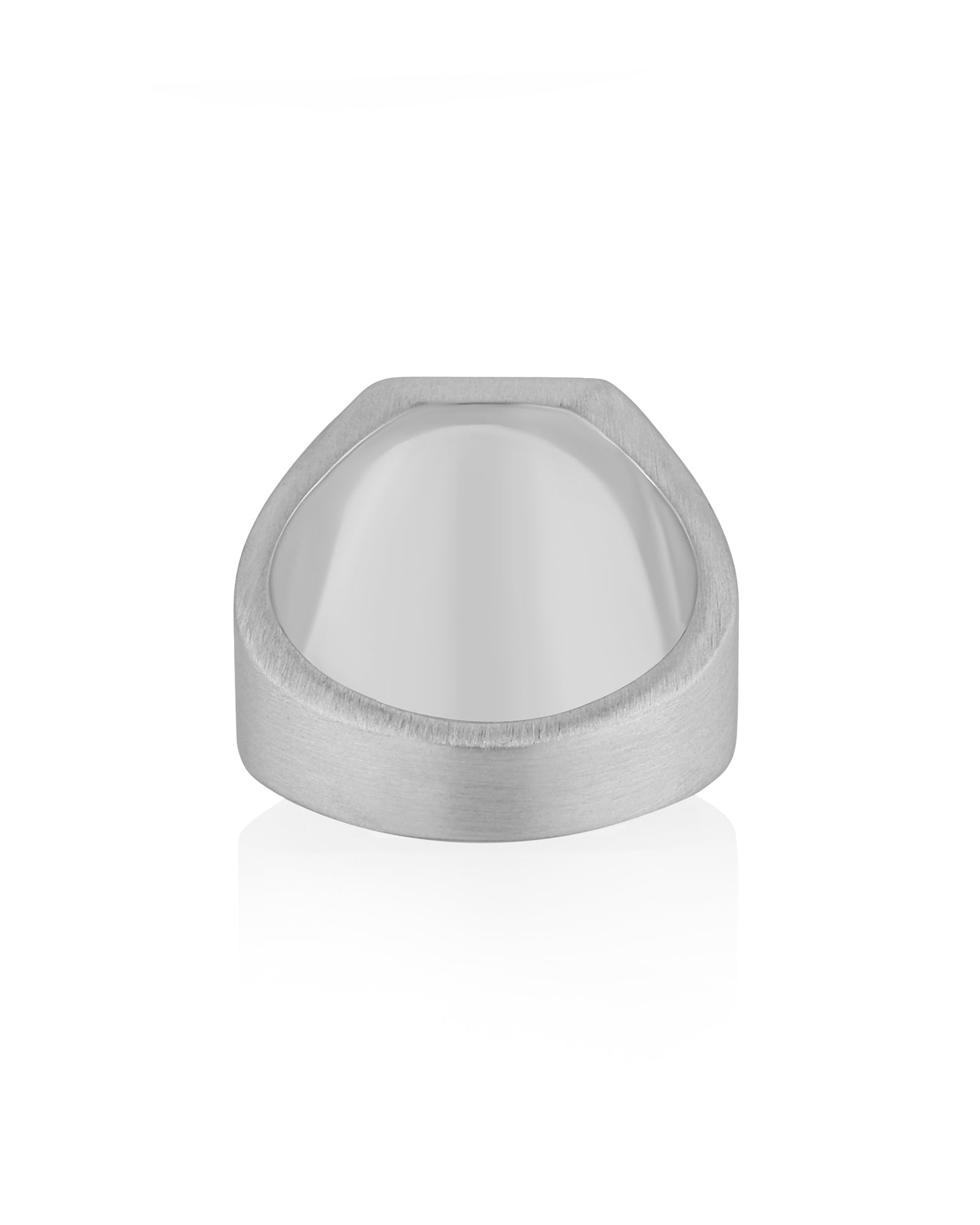 Men's Signet Ring with Cross Solid Sterling Silver