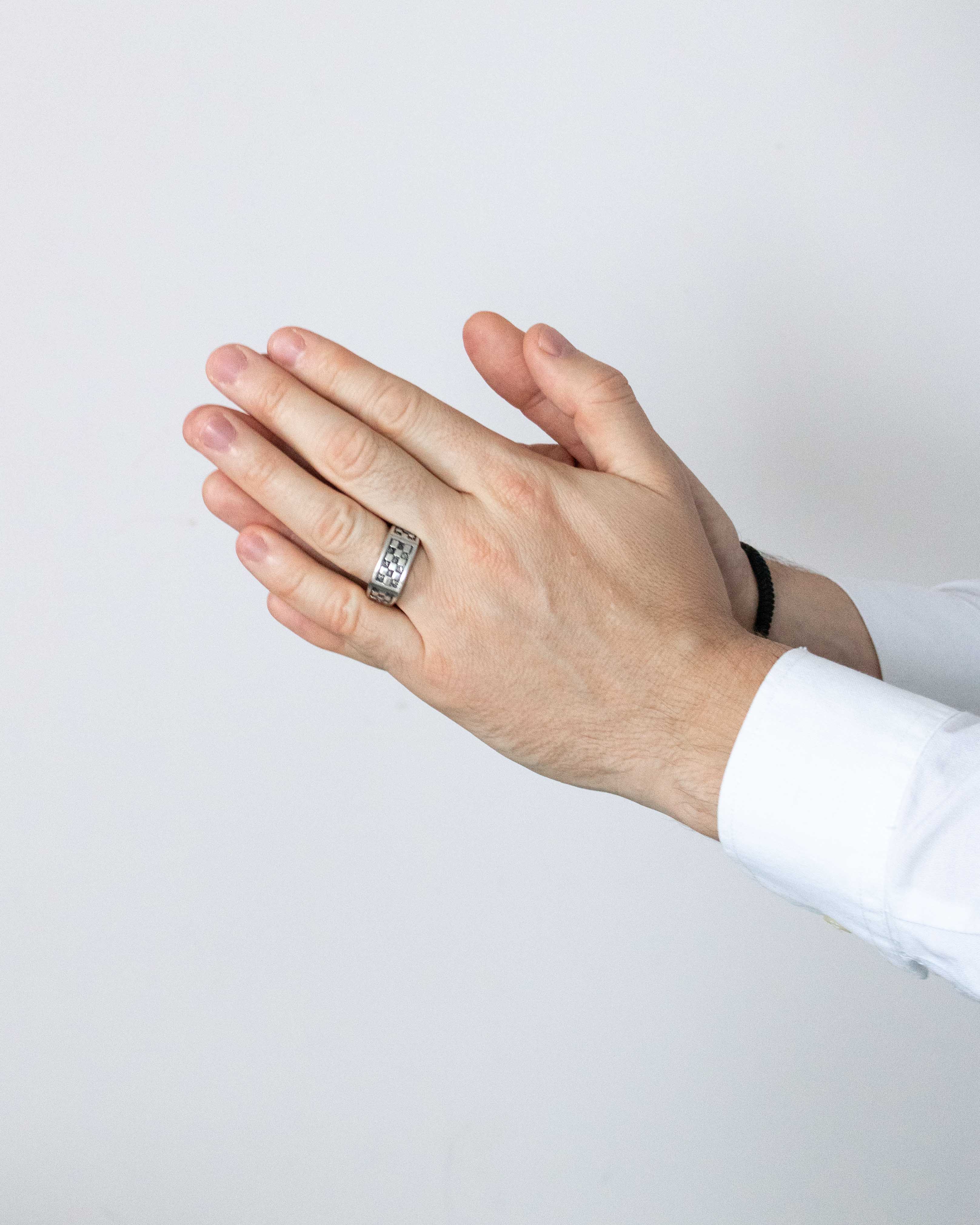 Chess Ring Sterling Silver Signet Mid Century inspired