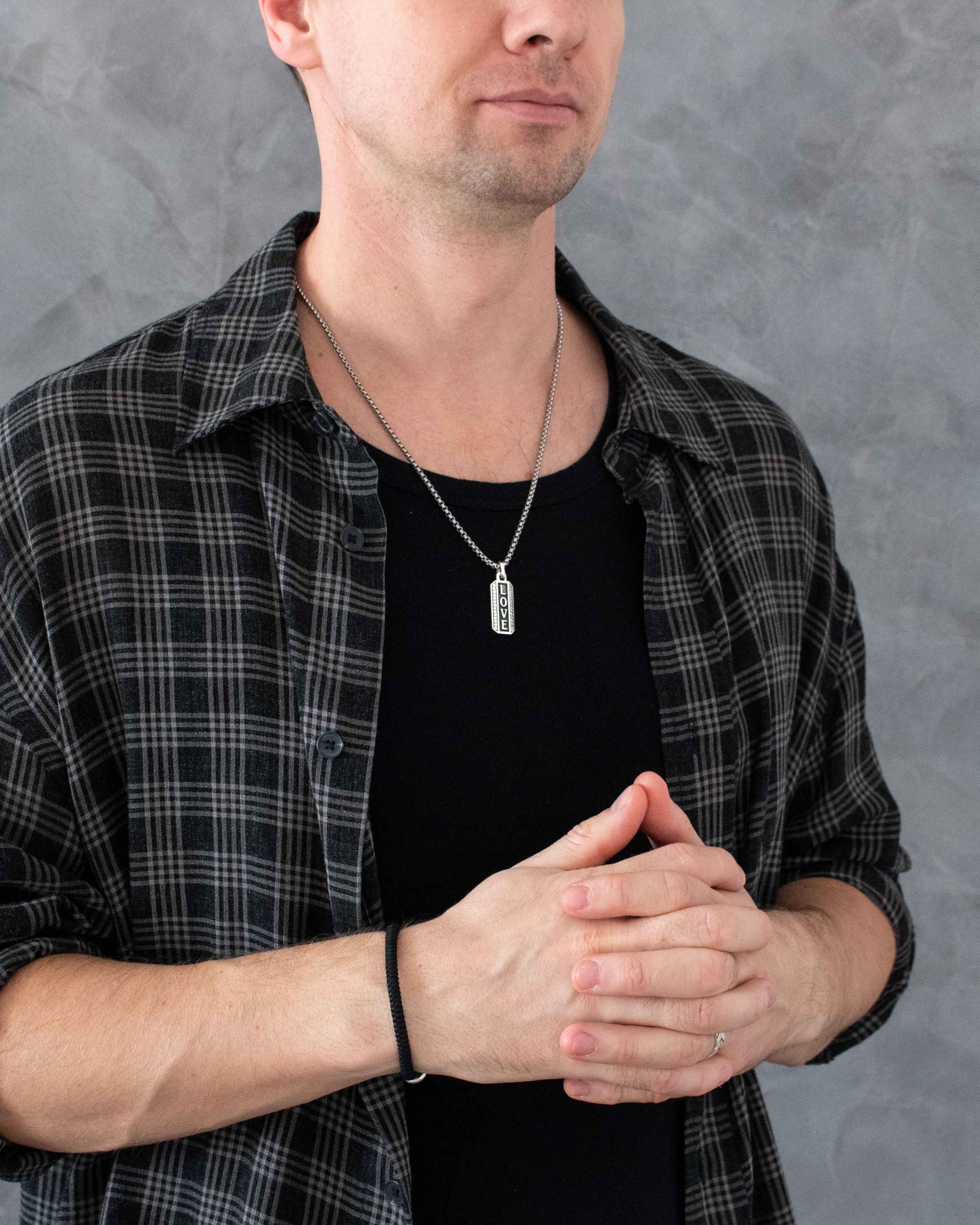 LOVE Promise Necklace with Diamonds CZ Sterling Silver