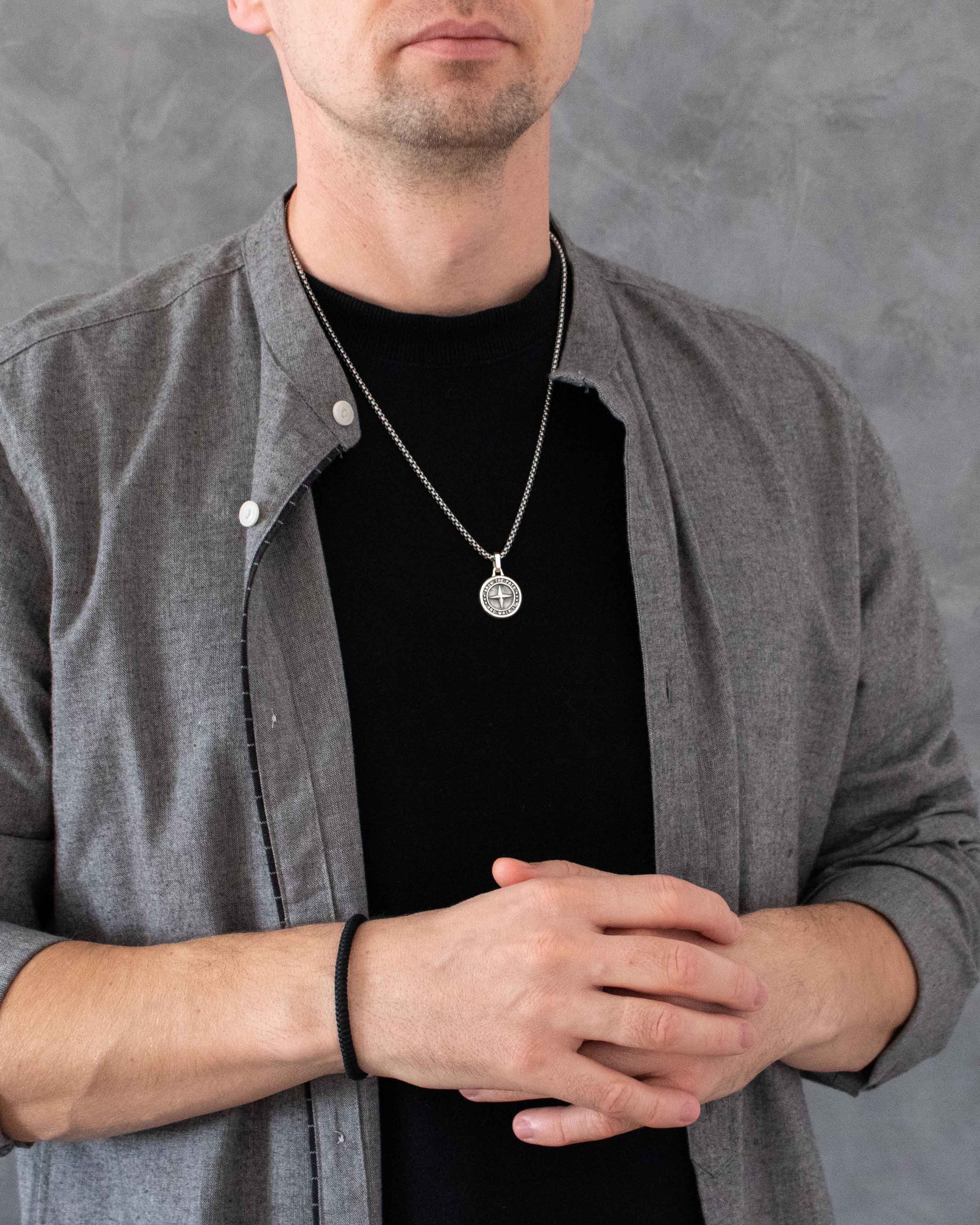 Guiding Star Motivational Disc Necklace with Message