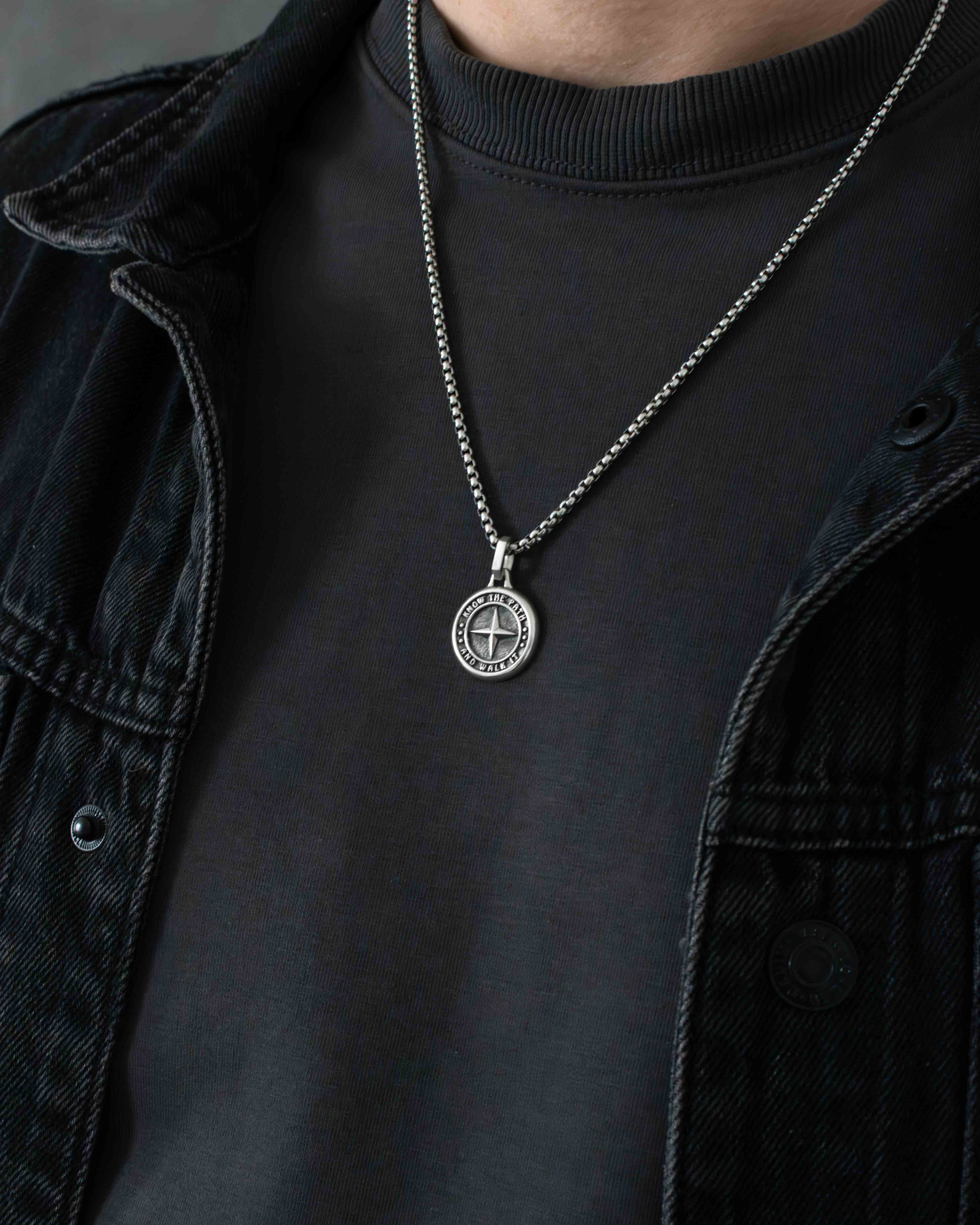 Guiding Star Motivational Disc Necklace with Message